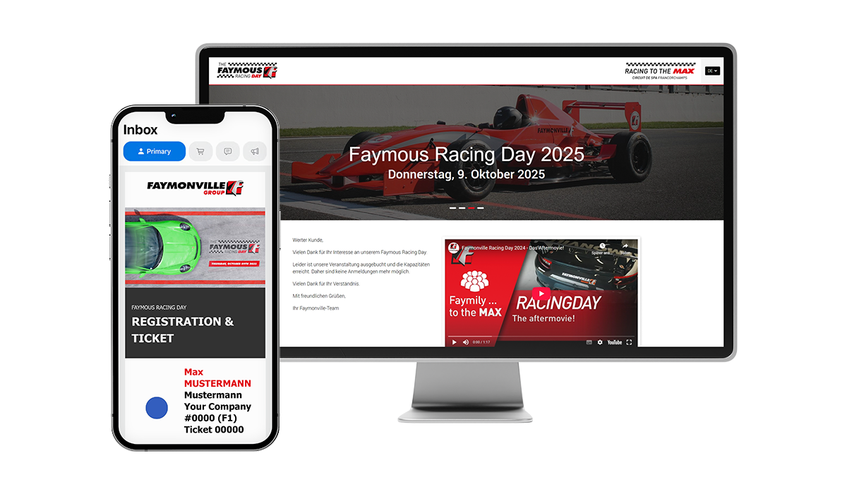 Faymous Racing Day - Plateforme en ligne
